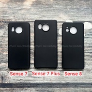 Sharp Sense 7 (Sense7)/ Sense 7 Plus (7+)/ Sense 8 (Sense8) case, flexible black with orange border,