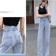 ARO - HIGHWAIST JEANS KOREAN STYLE WOMEN OZY LOOSE JEANS HIGHWAIST/