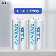 GTL Lithium Li-ion 16340 Battery 3.7V 2800mAh CR123A Rechargeable Batteries 3.7V CR123 for Lase