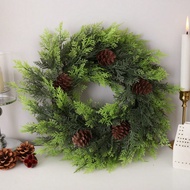 Artificial Christmas Wreath With Plastic Pine Cone,Real Touch,Soft Touch, 42cm/16.53inch,- Perfect F
