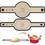 Koolstuffs Silicone Bread Sling for Dutch Oven, 2 PCS Non-Stick & Easy Clean Reusable Sourdough Mat,