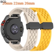 Quick Fit Hole Silicone Strap For Garmin Strap watch Fenix 6 6X Pro 7 7X 5 5s 5X Plus 3 Watchband 20