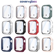 PC Case with Tempered Glass Screen Protector for Apple Watch 38mm 42mm 40mm 44mm