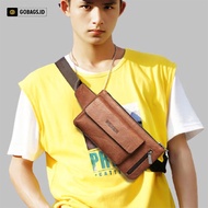 Men's Leather Waistbag sling bag sling bag sling Chest bag Genuine Leather Men original waitsbag wai
