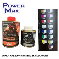 AIKKA AK5200 + CRYSTAL 2K CLEARCOAT e500ML With HARDENER e250ML (2K CLEAR HIGH GLOSS FINISH HIGH SOL
