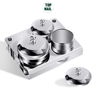 Khay hũ đựng lưu huỳnh làm móng nail bột Bộ nồi inot đựng chứa lưu huỳnh đắp móng