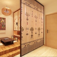 Tirai buluh pintu gelangsar lipat tirai buluh tirai roller tirai dapur sekatan penghawa dingin gaya Cina pintu gelangsar