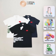 Big Crocodile Printed Polo Shirt & Crocodile Embroidery Bestquality Crocodile Cotton Fabric