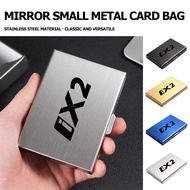 Simple Stainless Steel Metal Card Holder Men's Ultra Thin and Compact Card Holder Women's Capacity H
