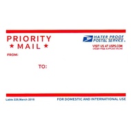 US Priority Mail Eggshell Stickers 10pcs. Pack
