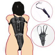 BDSM Leather Over Shoulder ArmBinder,Behind Back Straight Jacket,Full Sleeve Arm Binder Restraint Slave Glove Lace&amp;Buckle Tie Up