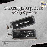 Fanmade Cigarettes AfterSex CAS Inspired Spotify Keychains Scannable code minimalist song keychain