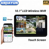 ANJIAYUN 8CH Wireless NVR System with 10.1-inch LCD Monitor Home Security Recorder Video Surveillanc