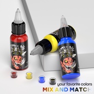 TROYTATU 1oz Tattoo Ink, 5 Colors 30ml/Bottle Pigment Permanent for Tattoo Art to Body, Smooth and F