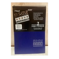MEAD Five Star 2 Subject Notebook [100 sheets, 8 1/2 x 11 inches]