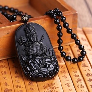 Kwan Im Guan Yim Kuan Im KwanIm Carved Necklace - Black Jade Pendant Fine Carving / Dewi Welas Asian