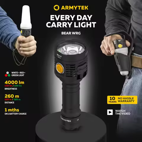 LED Every day carry flashlight Armytek Bear WRG Magnet USB Rechargeable (F09901C)