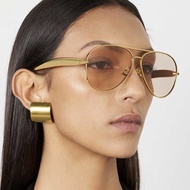 Unisex Aviator Sunglasses Large Frame Metal Frame Retro