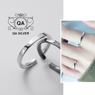 Nhẫn bạc 925 trơn bản rộng nam nữ dày to tối giản 1.5mm S925 MINIMAL QA SILVER Ring RI191101