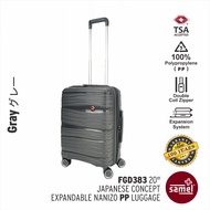 SAMEL 20" FGD 383 JAPANESES CONCEPT EXPANDABLE ANTI THEFT ZIPPER PP LUGGAGE