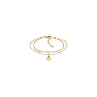 Tommy Hilfiger LAYERED Women's Bracelet IONIC PLATED THIN GOLD STEEL Strap -  Dial 2781012