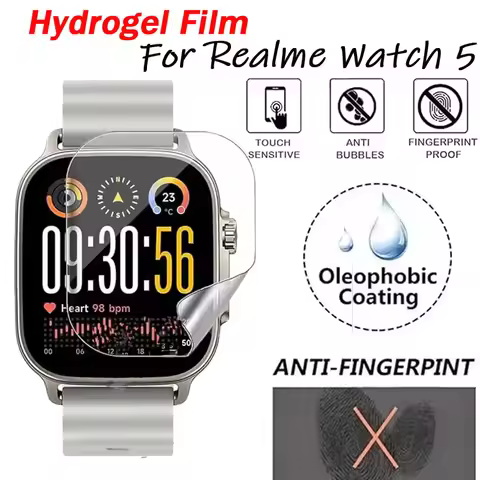1-5PCS Soft Hydrogel Films For Realme Watch 5 Smart Watch Screen Protector Anti-Scratch Films For Re