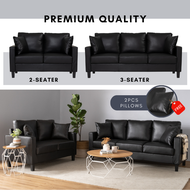 Alora Furniture - STAREX Premium Quality Sofa (FREE PILLOWS)/ 2/3 Seater Sofa / Fabric Sofa / Vinyl Sofa / PU Sofa / 2 Seater Sofa / 3 Seater Sofa / Living Room Cushion / Living Room Sofa / Sofa Sets / 皮质沙发 / 布制沙发 (送枕头)