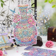 ENWEI 4 Pcs [Historical Traces Series] Landscape Stickers 3D Waterproof Material Large Size Cartoon 