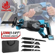 ONEVAN® 18V Saber Saw,Reciprocating Saw Electric Saw for Woodworking for Makita 18v Battery (Battery