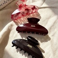 3pcs/1pc Women's 9.9cm/3.9in Leopard Print Red Brown Lightweight Plastic Hair Clips, Fashion Versati