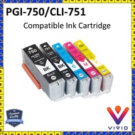 Canon PGI 750 / CLI 751 Compatible CANNOT REFILL INK Cartridge (PBK,BK,C,M,Y,) non refill