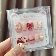 3D red cherry love wearable nails size S (RS4434)