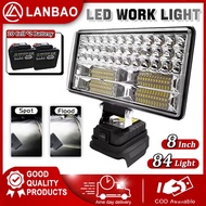 8 Inch Cordless LED Work Light Spot/Flood Emergency Light 298VF Lithium Battery Outdoor Flood Light 