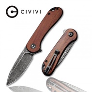 มีดพับ CIVIVI Elementum Flipper Knife Damascus Blade, Cuibourtia Wood Handles (C907DS2)