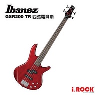 【i.ROCK 愛樂客】Ibanez GIO GSR200 TR 透明紅 電貝斯 PJ Bass 公司貨