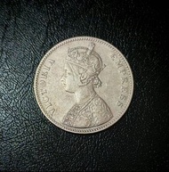 英屬印度1885年維多利亞女王1盧比銀幣