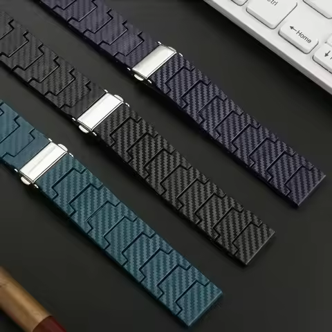 Carbon Fiber Band For Samsung Galaxy 4/5/6/Classic 46mm/Active 2 40mm 44mm/Gear S3 link Bracelet Hua