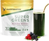 Super Greens Superfood Powder - Immune &amp; Energy Support | Made with Organic Ingredients | Detoxifying &amp; Alkalizing Minerals - Spirulina, Chlorella, Wheatgrass, Spinach, Alfalfa &amp; More