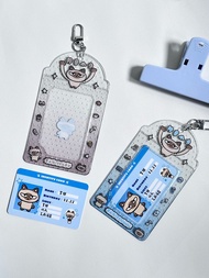 拿鐵貓漸層透明閃卡套 漸層咖/漸層藍