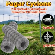 Pagar Cyclone 2.0mm/2.5mm 4/5/6 Kaki Pagar Lembu Cyclon Garden Fence Jaring Pagar Rumah Cyclone Fenc