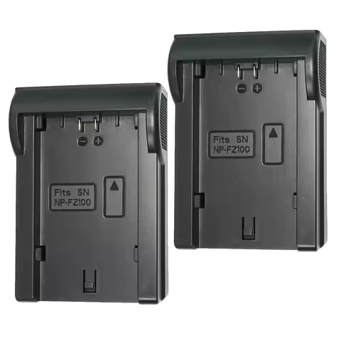2 Pcs Slot Plate For NP-FZ100 NP FZ100 NPFZ100 camera LCD Dual Charger for Sony Alpha 9 A9 9R A9R 9S