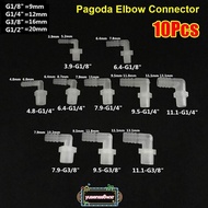 IYUSENSS6W 10Pcs Water Hose Joint, Plastic PP PE Pagoda Elbow Connector, Durable Soft G1/8-3/8 To 3.