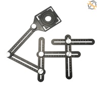 CUST Multifunctional Aluminum Alloy Six-folding Ruler Tile Glass Mud Watt Trepanning Lineation Locat