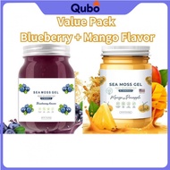 STOCK READY Value Pack Blueberry + Mango flavor    Sea Moss Gel, 16OZ Raw Flavored Irish Seamoss Gel