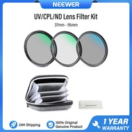 NEEWER ชุดฟิลเตอร์เลนส์ UV/CPL/ND พร้อมเคสแข็งสำหรับจัดเก็บ 67 มม. ชุดฟิลเตอร์เลนส์กล้อง 37-82 มม.
