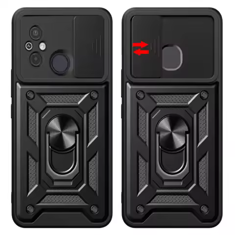 For Xiaomi Redmi 12C Case Shockproof Armor Ring Holder Phone Cases For Xiaomi Redmi 12C 12 C Redmi12