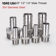 OAG12W 1Pcs Pipe Joint, 304 Stainless Steel Male Thread Hose Connector, Durable 6mm To 12mm BSPT 1/8