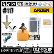 ARDEN Router Bit - 45° Chamfer Bit ( #115 / #116 / #117 / #118 / #119 / #120 / #121 / #122 )