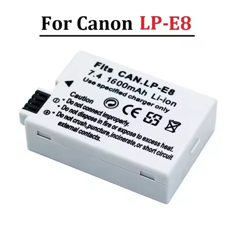Battery LP E8 1600mah LPE8 7.4V For Canon EOS Rebel T3i T2i T4i T5i 600D 550D 650D 700D Kiss X5 X4 X