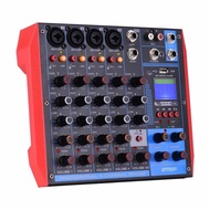 ammoon AG-6 Portable 6-Channel Mixing Console Digital Audio Mixer +48V Phantom Power Supports BT/USB